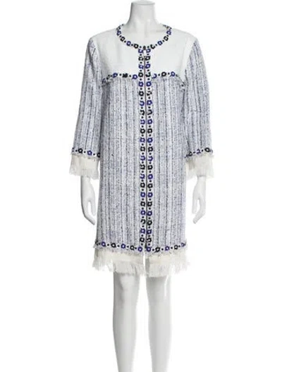 Pre-owned Andrew Gn Tweed Pattern Knee-length Dress W/ Tags In Multi