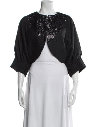 Pre-owned Andrew Gn Vintage Bolero In Gray