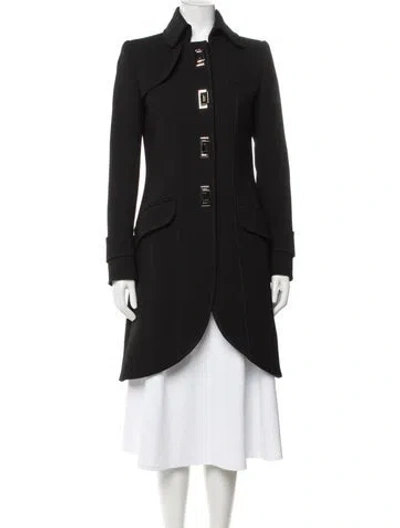 Pre-owned Andrew Gn Virgin Wool Coat In Black