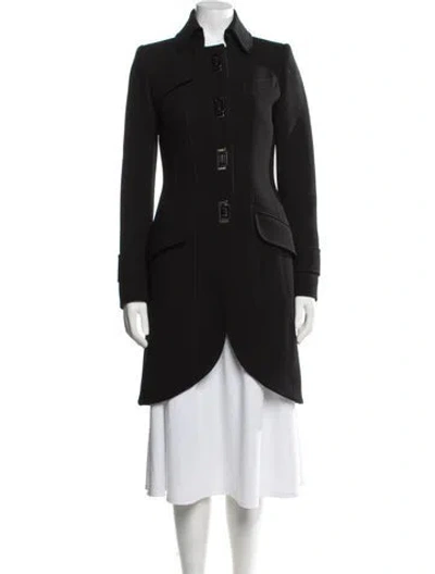 Pre-owned Andrew Gn Virgin Wool Coat In Black