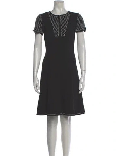 Pre-owned Andrew Gn Virgin Wool Knee-length Dress In Brown