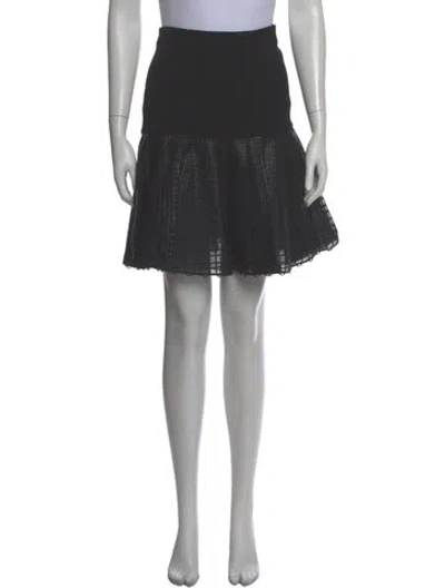 Pre-owned Andrew Gn Virgin Wool Knee-length Skirt In Gray