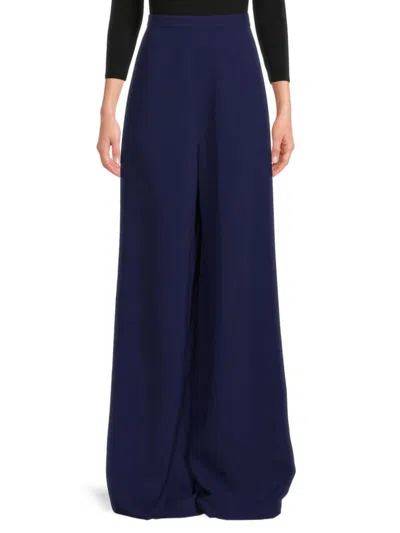 Andrew Gn Women's High Rise Wide Leg Pants In Blue