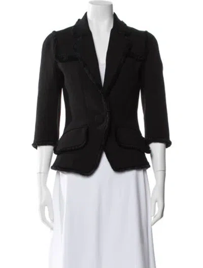 Pre-owned Andrew Gn Wool Blazer In Black