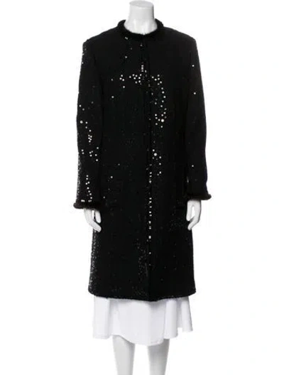 Pre-owned Andrew Gn Wool Faux Fur Vest In Black