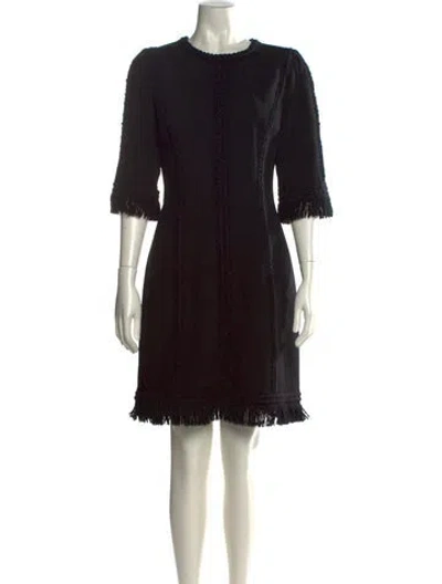 Pre-owned Andrew Gn Wool Knee-length Dress In Black