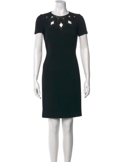 Pre-owned Andrew Gn Wool Knee-length Dress In Black