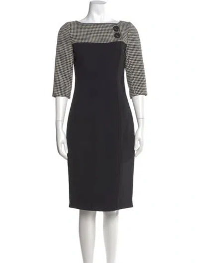 Pre-owned Andrew Gn Wool Knee-length Dress In Black