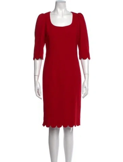 Pre-owned Andrew Gn Wool Knee-length Dress In Red