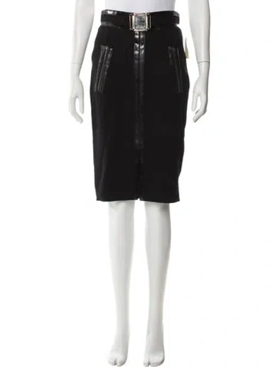 Pre-owned Andrew Gn Wool Knee-length Skirt In Black