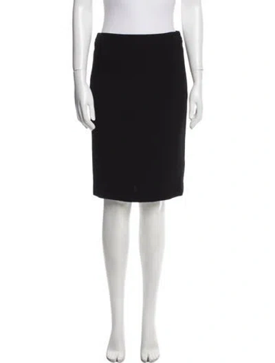 Pre-owned Andrew Gn Wool Knee-length Skirt In Black