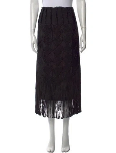 Pre-owned Andrew Gn Wool Knee-length Skirt In Black