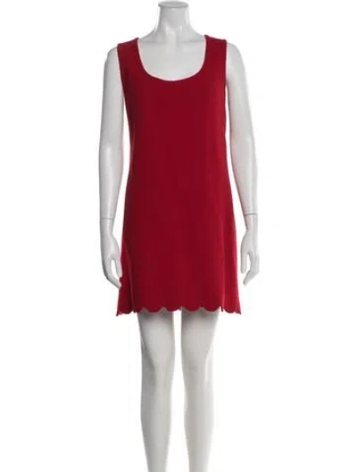 Pre-owned Andrew Gn Wool Midi Length Dress In Red