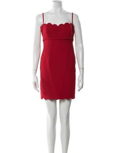 Pre-owned Andrew Gn Wool Mini Dress In Red