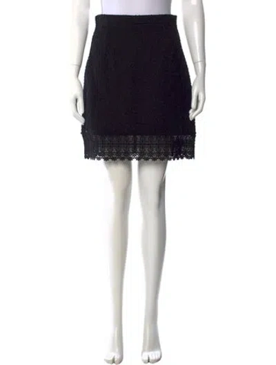 Pre-owned Andrew Gn Wool Mini Skirt In Black
