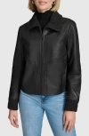 Andrew Marc Beatrix Leather Jacket In Black