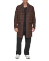 Andrew Marc Bexer Plaid Button Front Topper In Brown
