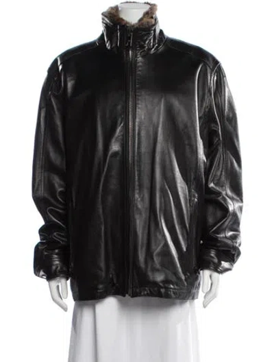 Pre-owned Andrew Marc Biker Jacket In Black