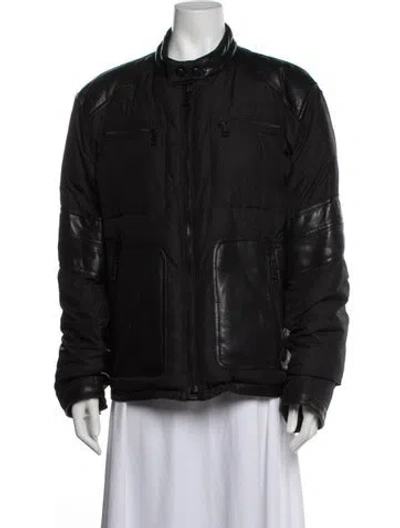 Pre-owned Andrew Marc Biker Jacket In Black