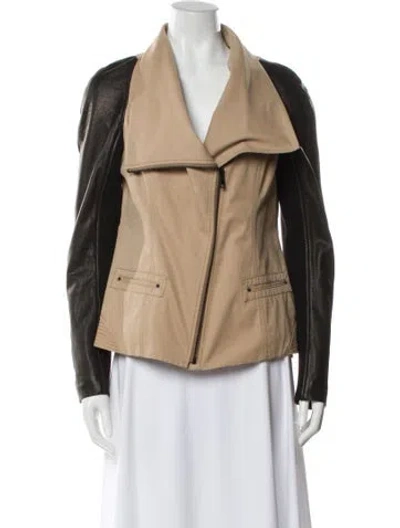Pre-owned Andrew Marc Biker Jacket In Neutral