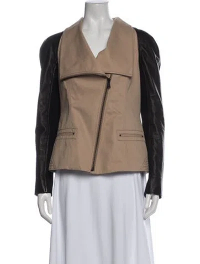 Pre-owned Andrew Marc Biker Jacket In Neutral