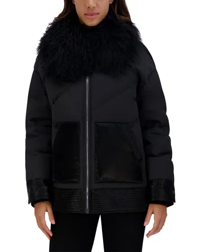Andrew Marc Black Label Rosales Mixed Media Down-filled Puffer Jacket