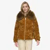 Andrew Marc Black Label Women's Charleroi Crushed Velvet Down Puffer