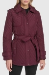 Andrew Marc Brinklee Water Resistant Quilted Jacket In Burgundy
