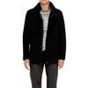 Andrew Marc Brooks Mens Wool Blend Car Coat Soft Shell Jacket In Black