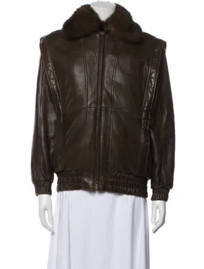 Pre-owned Andrew Marc Coat In Brown