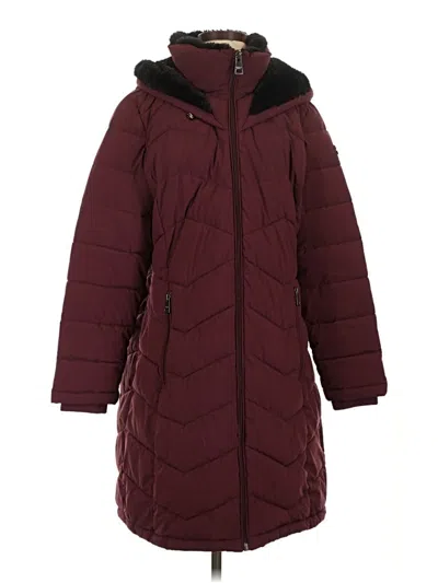 Pre-owned Andrew Marc Coat In Burgundy