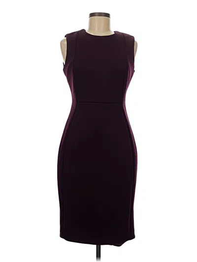 Pre-owned Andrew Marc Cocktail Dress In Burgundy