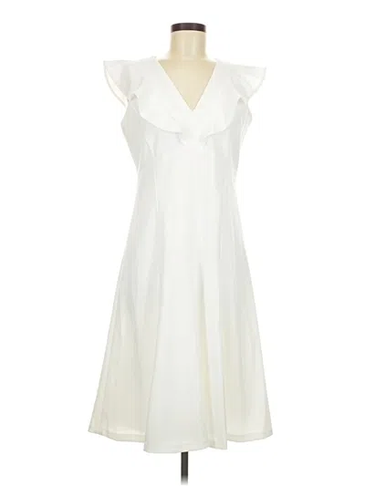 Pre-owned Andrew Marc Cocktail Dress In White