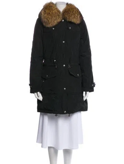 Pre-owned Andrew Marc Colorblock Pattern Down Coat