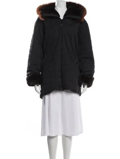 Pre-owned Andrew Marc Down Coat In Black