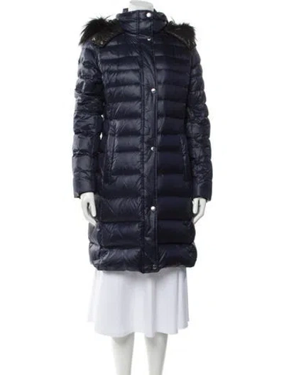 Pre-owned Andrew Marc Down Coat In Blue