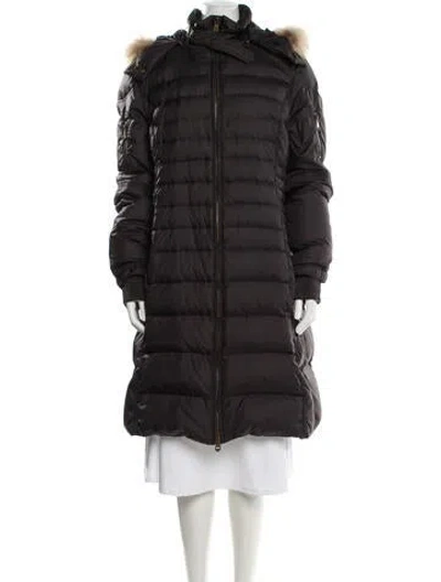 Pre-owned Andrew Marc Down Coat In Brown