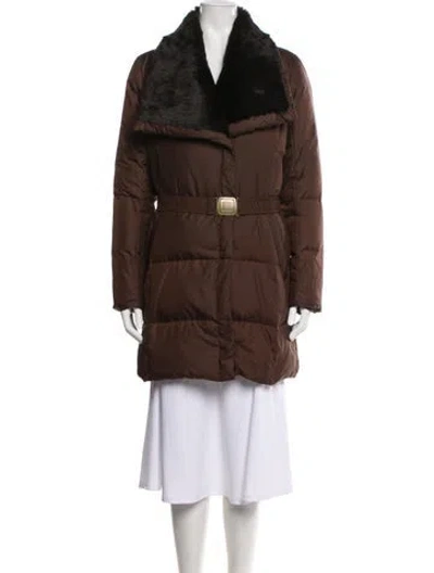 Pre-owned Andrew Marc Down Coat In Brown