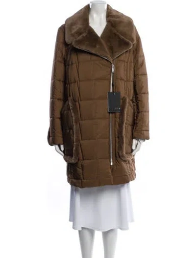 Pre-owned Andrew Marc Down Coat In Brown