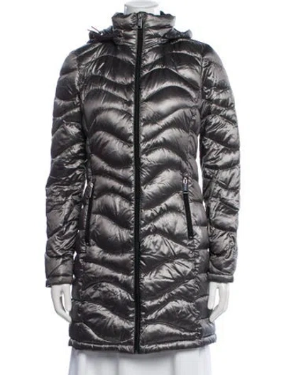 Pre-owned Andrew Marc Down Coat In Gray