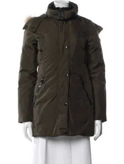 Pre-owned Andrew Marc Down Coat In Green