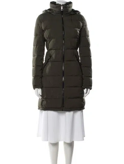 Pre-owned Andrew Marc Down Coat In Green