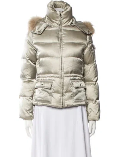 Pre-owned Andrew Marc Down Coat In Neutral
