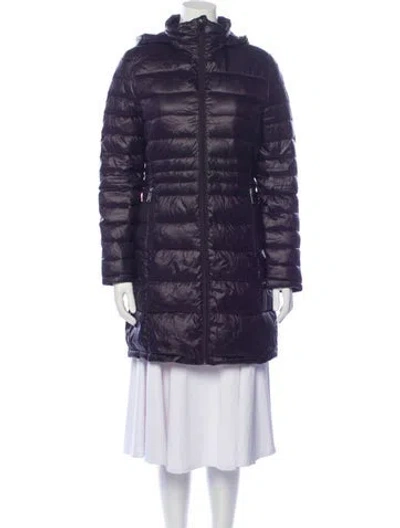 Pre-owned Andrew Marc Down Coat In Purple