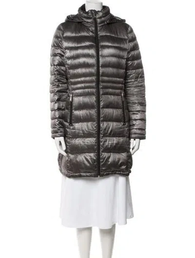 Pre-owned Andrew Marc Down Coat In Silver