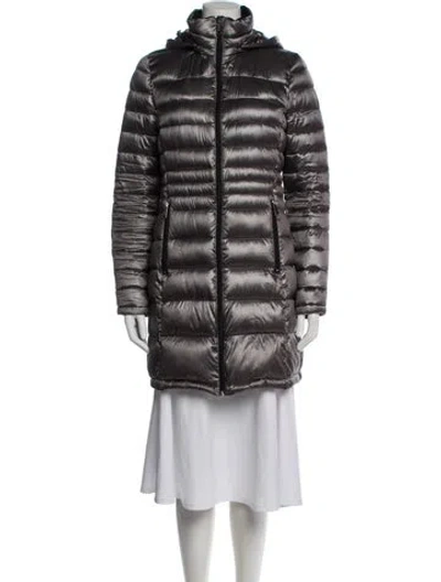 Pre-owned Andrew Marc Down Coat In Silver