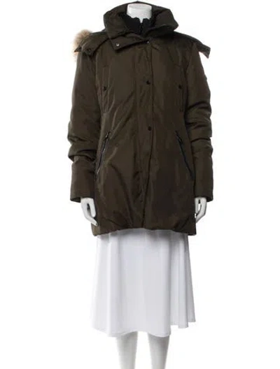 Pre-owned Andrew Marc Down Jacket In Green