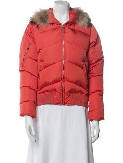 Pre-owned Andrew Marc Down Jacket In Orange