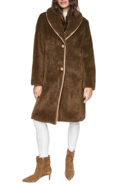 Andrew Marc Edessa Faux Fur Coat In Brown