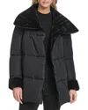 Andrew Marc Emerson Belted Wrap Coat In Black